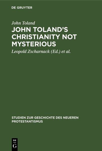 Produktbild: John Toland&rsquo;s Christianity not mysterious