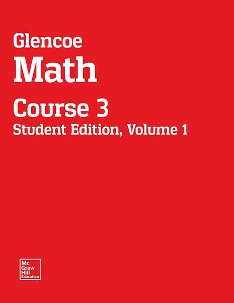 Produktbild: Glencoe Math, Course 3, Student Edition, Volume 1