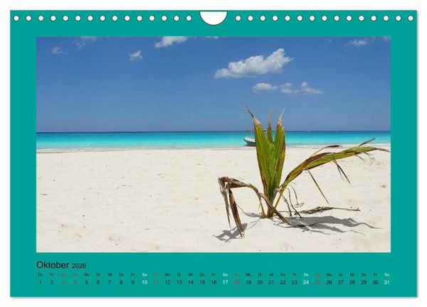 Produktbild: Die sch&ouml;nsten Str&auml;nde Karibik (Wandkalender 2026 DIN A4 quer), CALVENDO Monatskalender