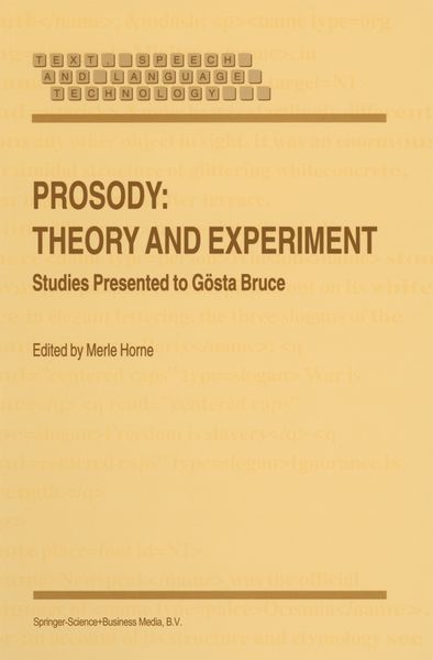 Produktbild: Prosody: Theory and Experiment