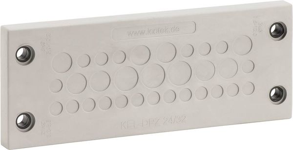 Produktbild: Icotek KEL-DPZ 24/15 Kabeldurchf&uuml;hrungsplatte Klemm-&Oslash; (max.) 12 mm Polyamid, Elastomer Grau, Schwarz 1 St.