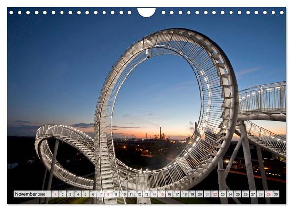 Produktbild: Das Ruhrgebiet bei Nacht (Wandkalender 2026 DIN A4 quer), CALVENDO Monatskalender