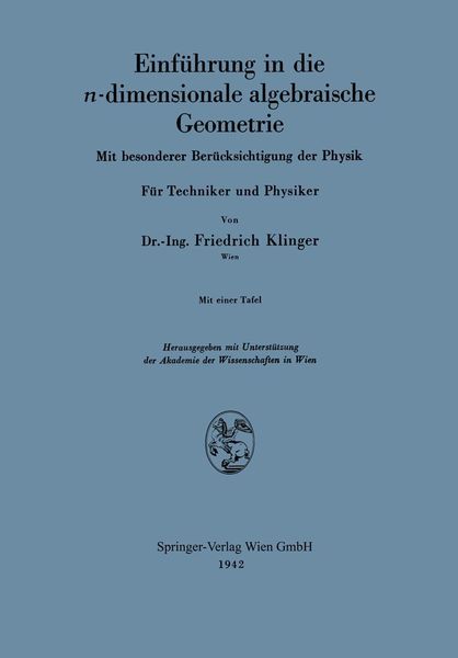 Produktbild: Einf&uuml;hrung in die n-dimensionale algebraische Geometrie
