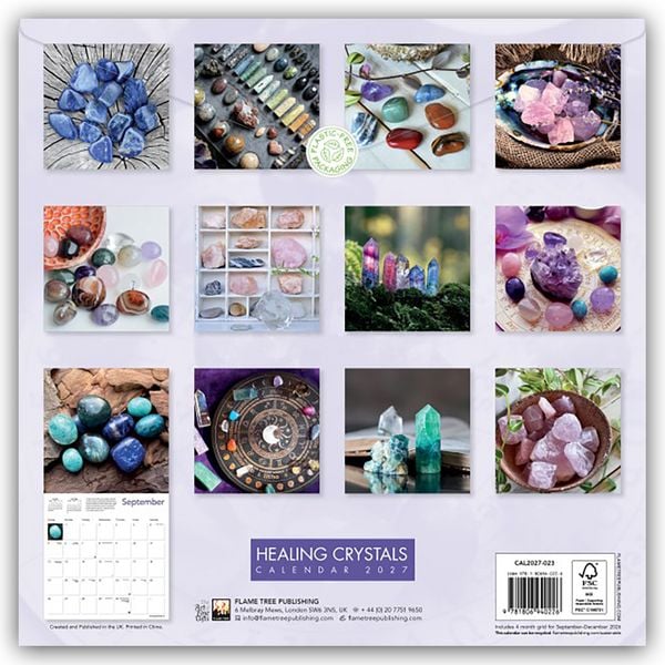 Produktbild: Healing Crystals &ndash; Heilsteine &ndash; Heilkristalle 2027 &ndash; Original Flame Tree Publishing-Kalender [Kalender]