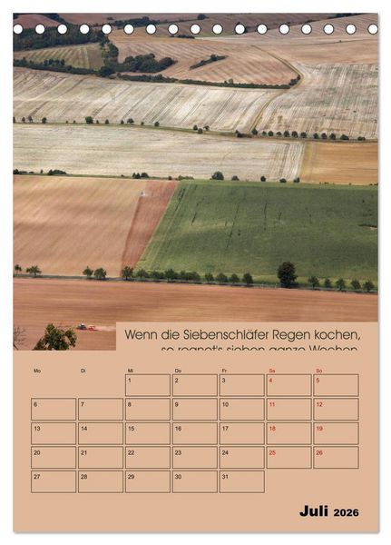 Produktbild: Wetter-Regeln der Bauern (Tischkalender 2026 DIN A5 hoch), CALVENDO Monatskalender