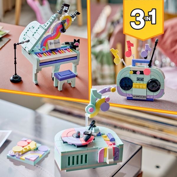 Produktbild: LEGO Creator 3-in-1-Set 31392 Deko-Klavier mit Katze, Spielzeug ab 9