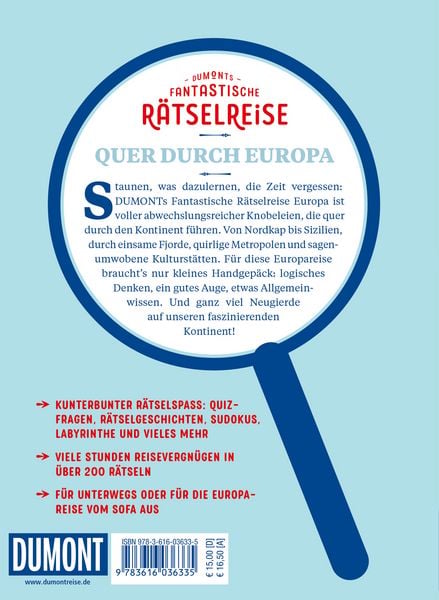 Produktbild: DUMONTs Fantastische R&auml;tselreise Quer durch Europa