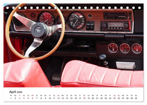 Produktbild: Klassische Armaturenbretter (Tischkalender 2026 DIN A5 quer), CALVENDO Monatskalender