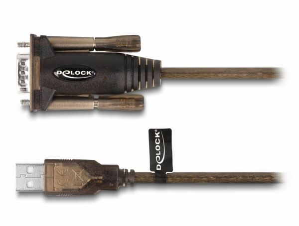 Produktbild: Delock USB 2.0 Adapter [1x USB 2.0 Stecker A - 1x RS232-Stecker] 62646 1.5m