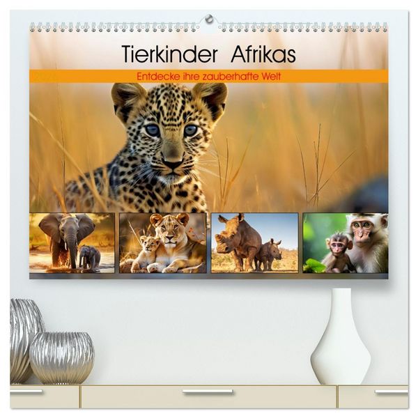 Produktbild: Tierkinder Afrikas - Entdecke ihre zauberhafte Welt (hochwertiger Premium Wandkalender 2026 DIN A2 quer), Kunstdruck in Hochglanz