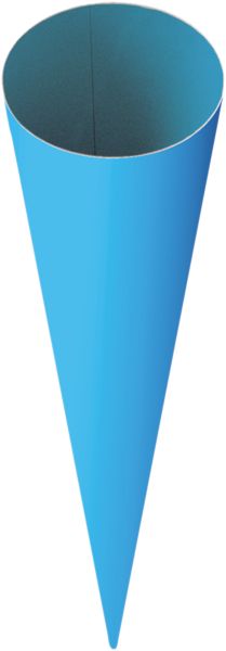 Produktbild: Schult&uuml;ten-Rohling | &Oslash; 19 cm 70 cm, 300 g/m&sup2;, blau