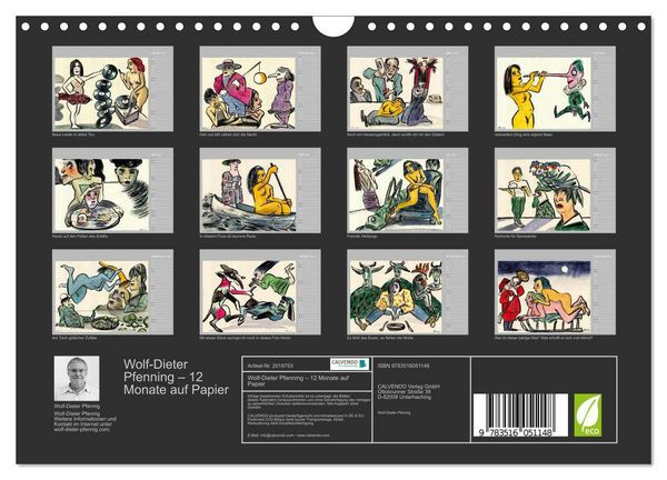 Produktbild: Wolf-Dieter Pfenning &ndash; 12 Monate auf Papier (Wandkalender 2026 DIN A4 quer), CALVENDO Monatskalender