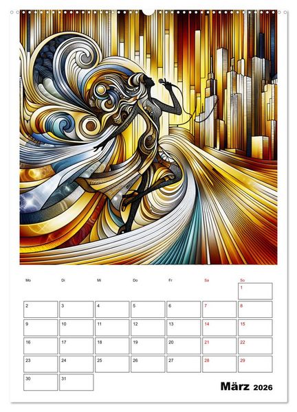 Produktbild: Taktvoll &ndash; Rhythmische Eleganz (Wandkalender 2026 DIN A2 hoch), CALVENDO Monatskalender