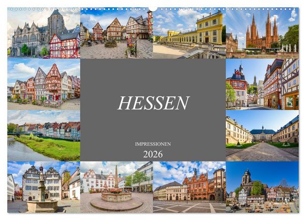 Produktbild: Hessen Impressionen (Wandkalender 2026 DIN A2 quer), CALVENDO Monatskalender