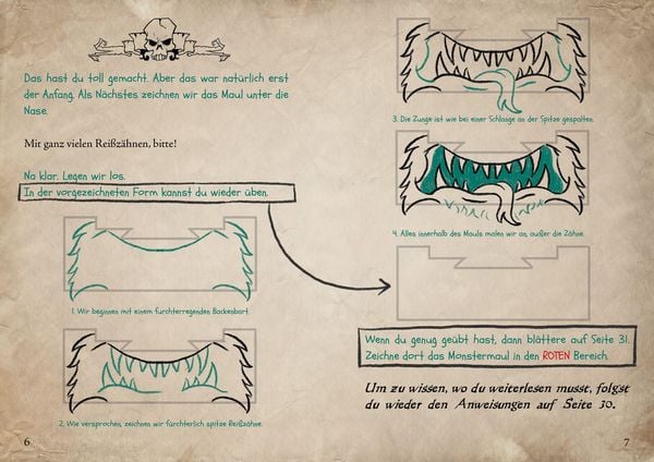 Produktbild: Das kleine B&ouml;se Kritzelbuch - Eine spannende Geschichte mit Monster-Zeichentipps