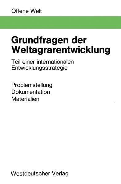 Produktbild: Grundfragen der Weltagrarentwicklung