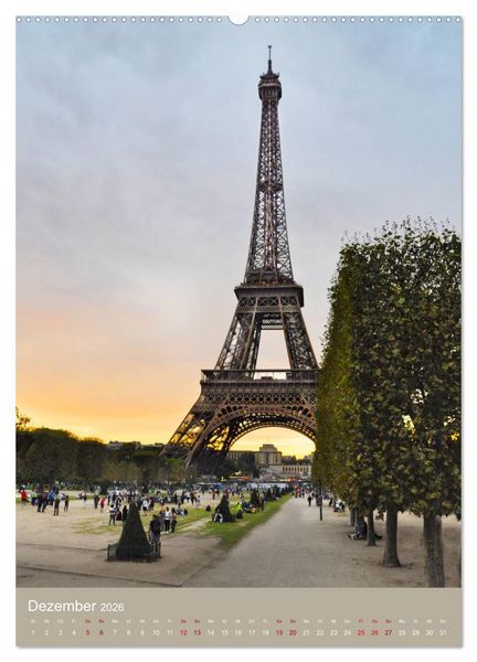 Produktbild: Erlebe mit mir den Eiffelturm von seinen sch&ouml;nsten Seiten (hochwertiger Premium Wandkalender 2026 DIN A2 hoch), Kunstdruck in Hochglanz