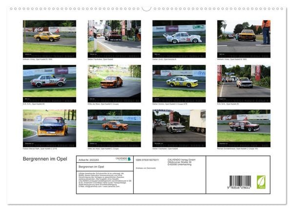 Produktbild: Bergrennen im Opel (hochwertiger Premium Wandkalender 2026 DIN A2 quer), Kunstdruck in Hochglanz