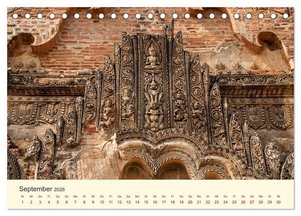 Produktbild: Bagan - Pagode im Wald (Tischkalender 2026 DIN A5 quer), CALVENDO Monatskalender