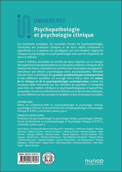 Produktbild: Psychopathologie et psychologie clinique