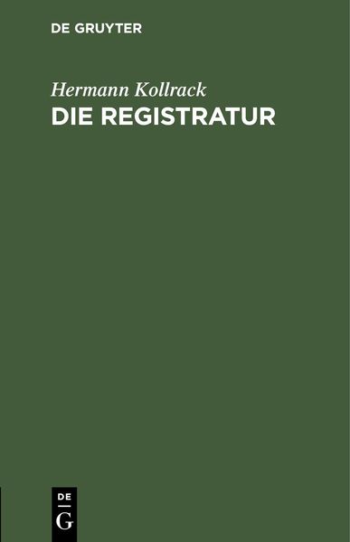 Produktbild: Die Registratur