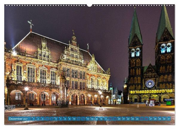 Produktbild: Kalender Hansestadt Bremen a. d. Weser, 2027 (hochwertiger Premium Wandkalender 2027 DIN A2 quer), Kunstdruck in Hochglanz