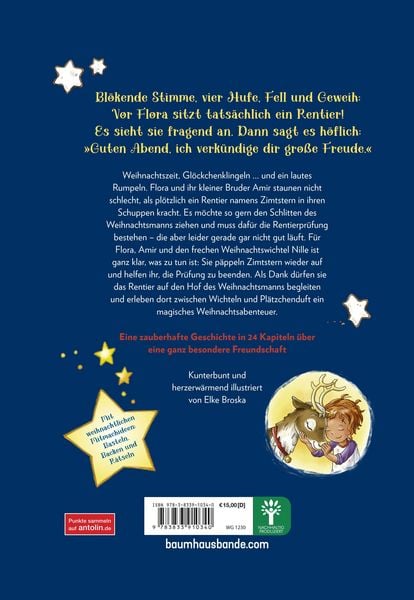 Produktbild: Ein Rentier namens Zimtstern - Ein Adventskalenderbuch in 24 Kapiteln