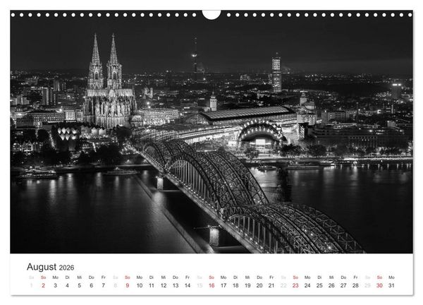 Produktbild: K&ouml;ln - monochrome Ansichten (Wandkalender 2026 DIN A3 quer), CALVENDO Monatskalender