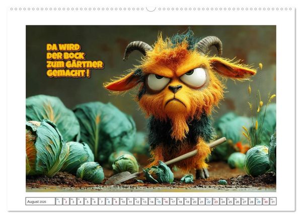 Produktbild: Tierisch gute Redensarten (Wandkalender 2026 DIN A2 quer), CALVENDO Monatskalender