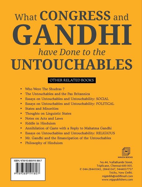 Produktbild: What Congress and Gandhi have don't to the Untouchbles