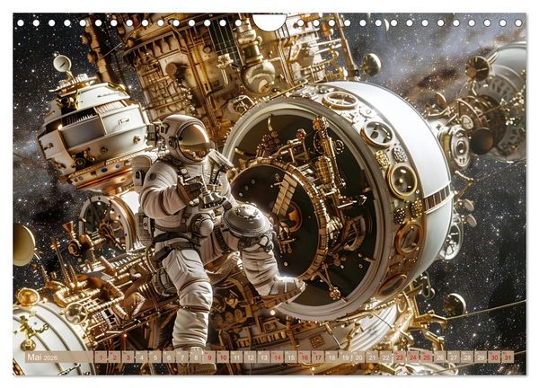 Produktbild: Steampunk im Weltall (Wandkalender 2026 DIN A4 quer), CALVENDO Monatskalender