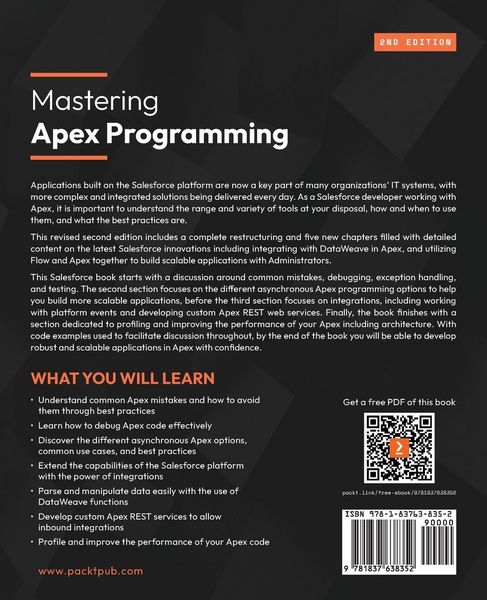 Produktbild: Mastering Apex Programming - Second Edition