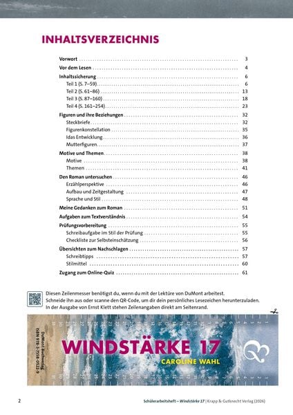 Produktbild: Windst&auml;rke 17 &ndash; Caroline Wahl &ndash; Sch&uuml;lerarbeitsheft