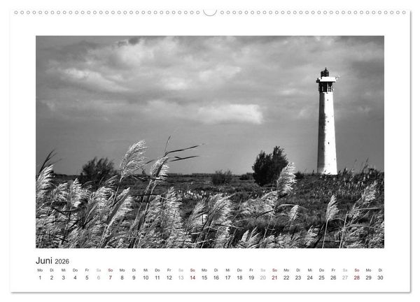 Produktbild: Monochrom Meer (Wandkalender 2026 DIN A2 quer), CALVENDO Monatskalender
