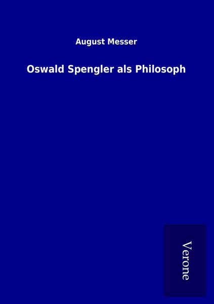 Produktbild: Oswald Spengler als Philosoph