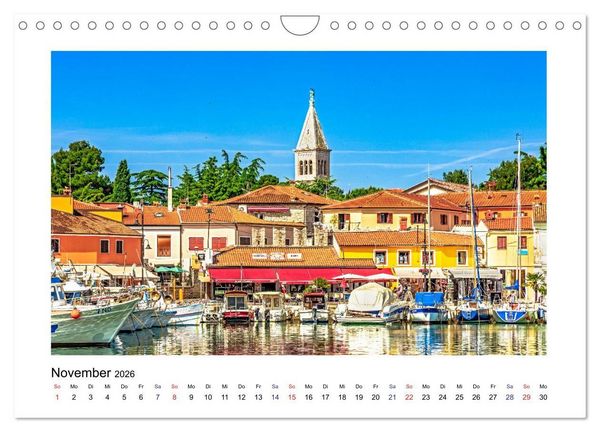 Produktbild: Istrien - Piran &bull; Novigrad &bull; Rovinj &bull; Pula (Wandkalender 2026 DIN A4 quer), CALVENDO Monatskalender