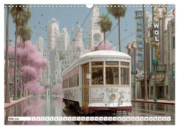 Produktbild: Stra&szlig;enbahnen - Pulsadern der Stadt (Wandkalender 2026 DIN A3 quer), CALVENDO Monatskalender
