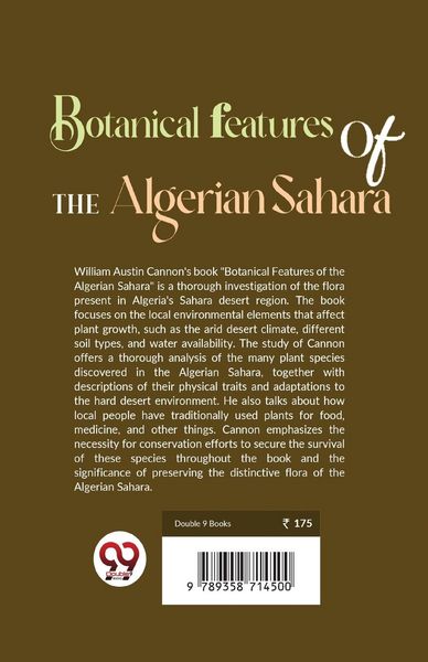 Produktbild: Botanical Features Of The Algerian Sahara