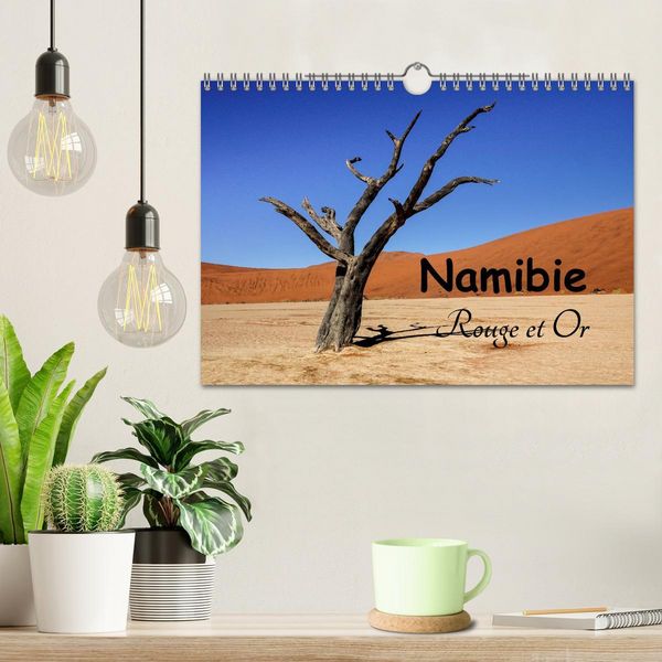 Produktbild: Namibie Rouge et Or (Calendrier mural 2026 DIN A4 vertical), CALVENDO calendrier mensuel