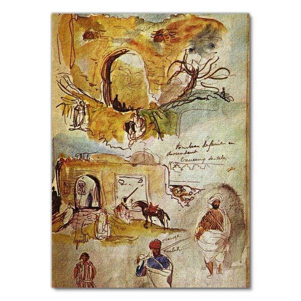 Produktbild: Lais Puzzle Eug&egrave;ne Ferdinand Victor Delacroix - Stadtmauer von Meknes (aus dem marokkanischem Skizzenbuch) 1000 Teile