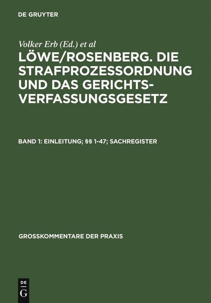 Produktbild: Einleitung; &sect;&sect; 1-47; Sachregister