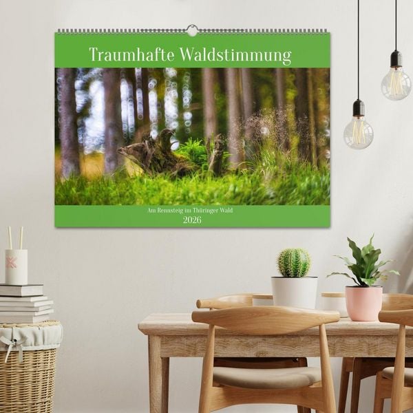 Produktbild: Traumhafte Waldstimmung am Rennsteig im Th&uuml;ringer Wald (Wandkalender 2026 DIN A2 quer), CALVENDO Monatskalender