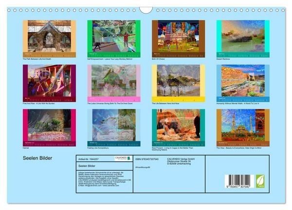 Produktbild: Seelen Bilder (Wandkalender 2026 DIN A3 quer), CALVENDO Monatskalender