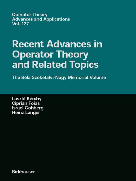 Produktbild: Recent Advances in Operator Theory and Related Topics