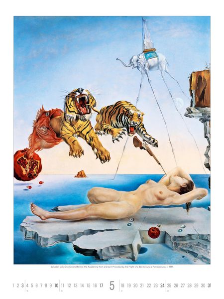 Salvador Dali 2026 - Bild-Kalender 42x56 cm - Kunst-Kalender - Wand-Kalender - Malerei - Alpha Edition