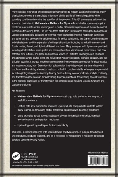 Produktbild: Mathematical Methods for Physics