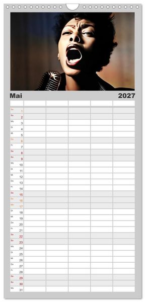 Produktbild: Familienplaner 2027 - Die Stimme der Leidenschaft mit 5 Spalten (Wandkalender, 21 x 45 cm) CALVENDO