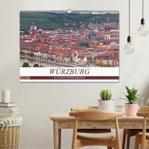 Produktbild: W&Uuml;RZBURG - ALTSTADT IMPRESSIONEN (Wandkalender 2026 DIN A2 quer), CALVENDO Monatskalender
