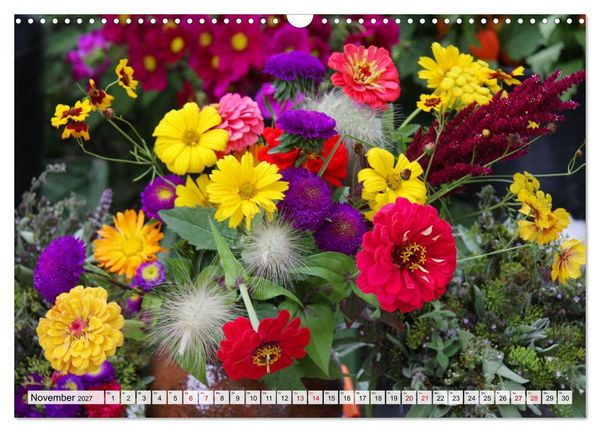 Produktbild: Blumen, bunt gemischt (Wandkalender 2027 DIN A3 quer), CALVENDO Monatskalender