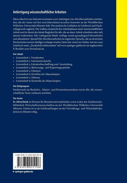 Produktbild: Anfertigung wissenschaftlicher Arbeiten